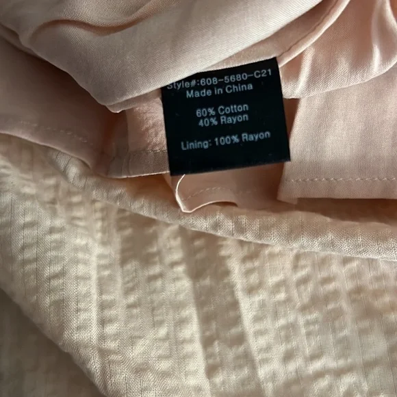 NWT JENNI KAYNE Seersucker Summer Dress in Blush - Picture 7 of 8